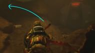 Take the right tunnel by breaking through the blockade and enter the next tunnel. (Image via Obsidian Entertainment)